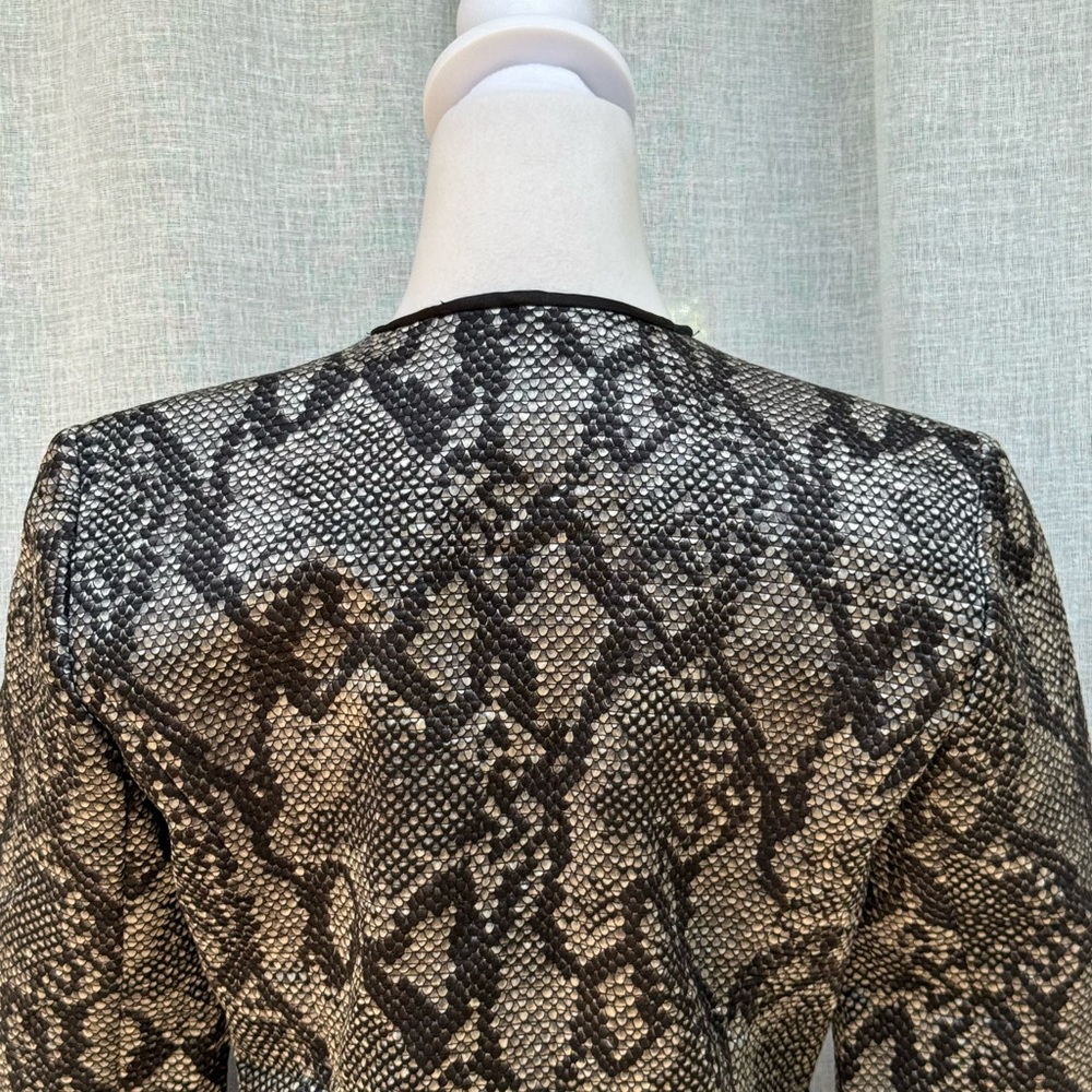 1990 Python Snake Skin Silk Quilted Rhinestone Bu… - image 7